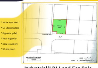 Industrial Land ( LD ) for Sale in Hidd  Opposite Galali BD.21/- per Sqf