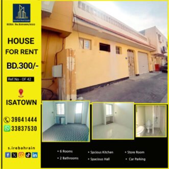 6 BHK House for rent in Isatown Near central market BD.300/-