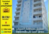 Fully Furnished 1 BHK apartment for Rent in Sanabis Opposite seef   – BD.230/- With EWA