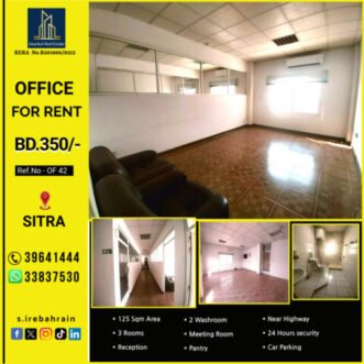 125 Sqm Commercial Office for Rent in Sitra Near Highway BD. 350/-