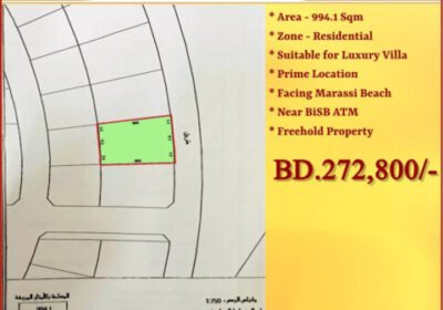 Exclusive residential land for Sale in Diyar Al Muharraq BD.25.5/- per Sqf